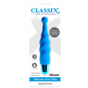 Pipedream - Classix Silicone Fun Vibe Clitoris Vibrator Blue Toys for Her